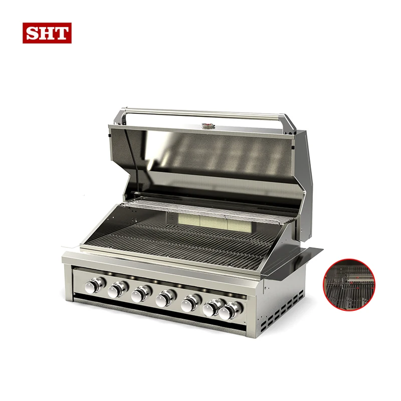 

STLFFull Size OEM Stainless Metal Outdoor Camping Built in Grill Gas BBQ With 7 Burner