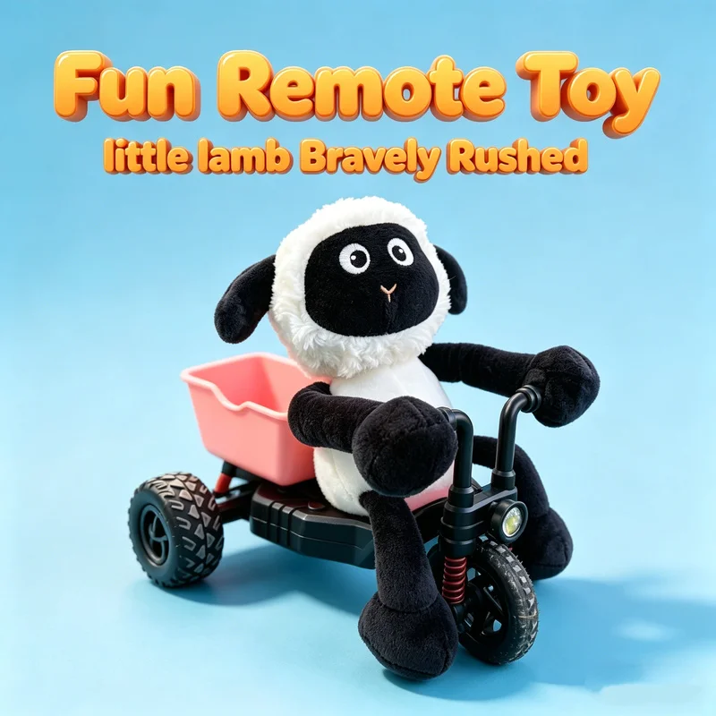 

Cute Sheep Rc Tricycle Stunt Car Remote Control Drift Toy With Lights Best Gift For Boys & Girls