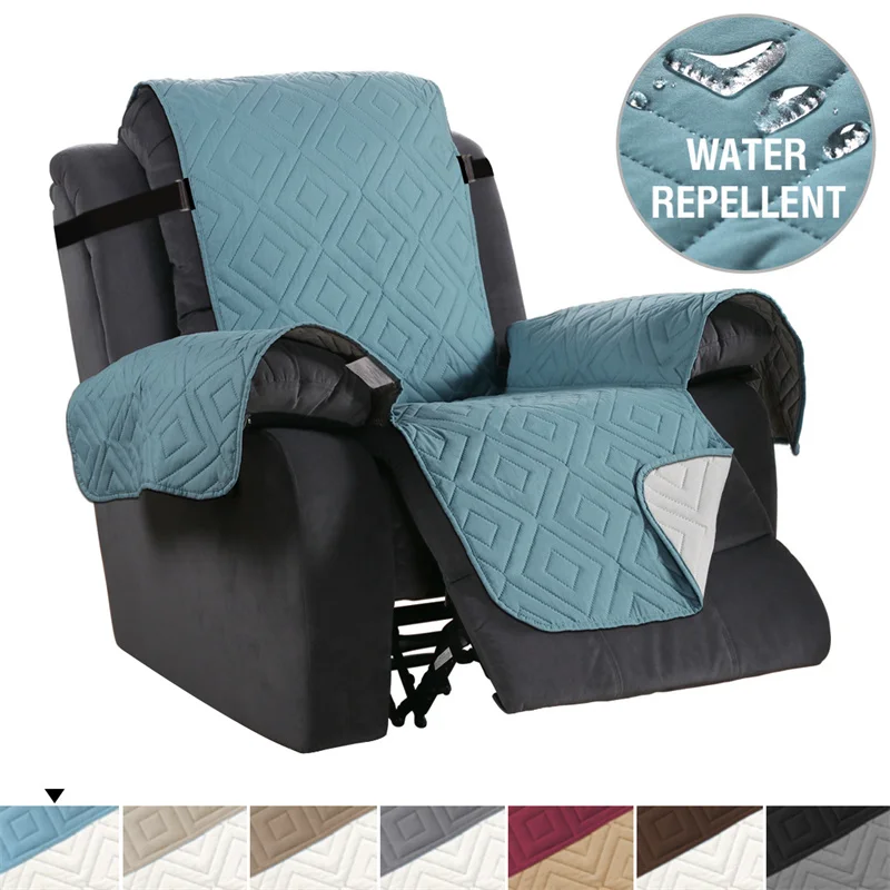 1 set Snap Fixed Recliner Rushed Sofa Cover Removable Pet Dog Kid Mat Armchair Furniture Protector Slipcovers Armrest Covers