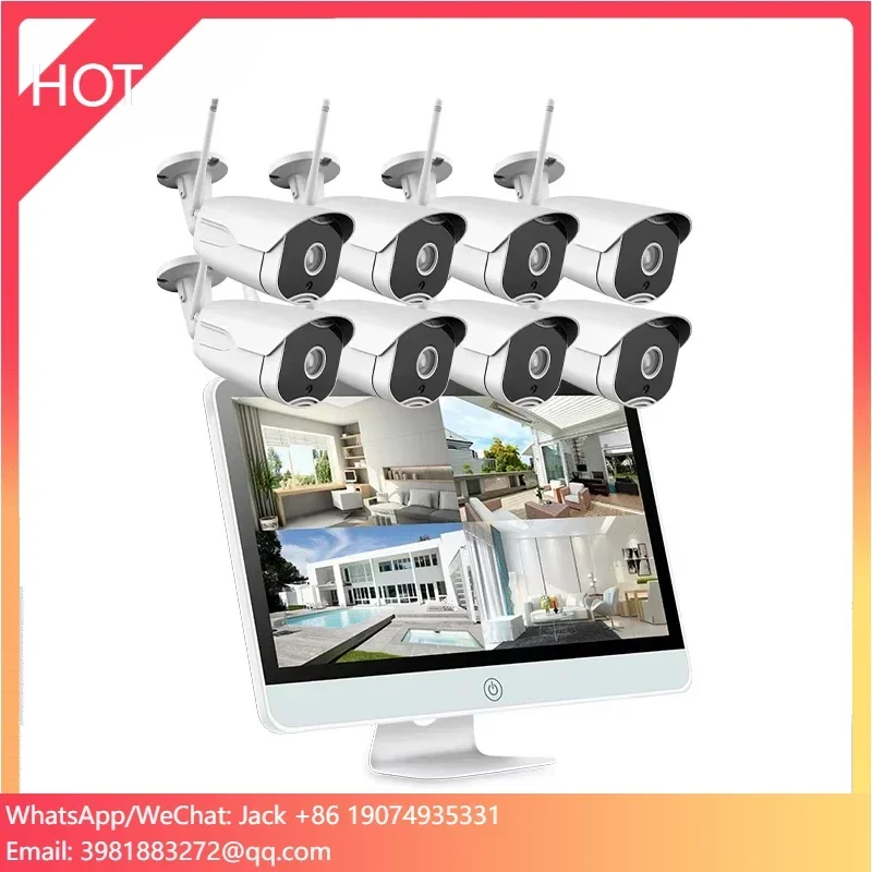 

5mp 8ch Wireless Security Camera System Waterproof Audio Record Wifi Camera Ir Surveillance Security Kit