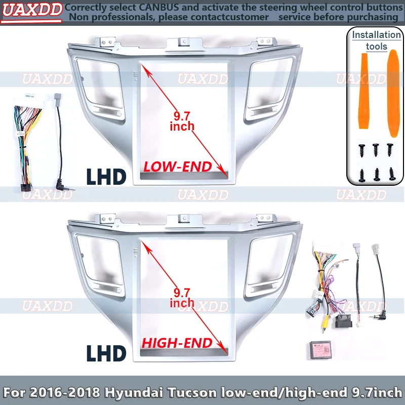 

ДЛЯ Tesla 2016-2018 Hyundai Tucson 9,7 дюйма Вертикальный экран 2 Din Автомобильная стереосистема Android с рамкой панели лицевая панель MP5 адаптер жгута проводов