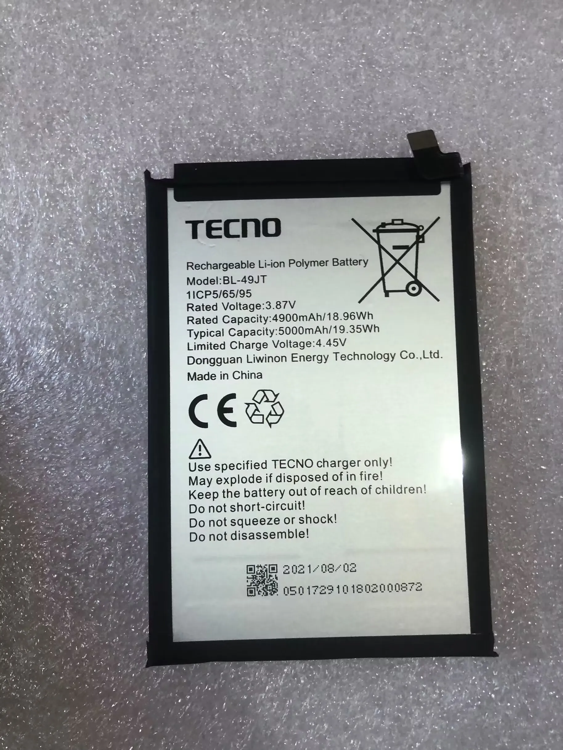 TECNO infinix BL-49FT BL-49FI BL-49JX BL-49LT BL-49GX BL-49JT BL-49KX BL-49ST mobile phone rechargeable battery