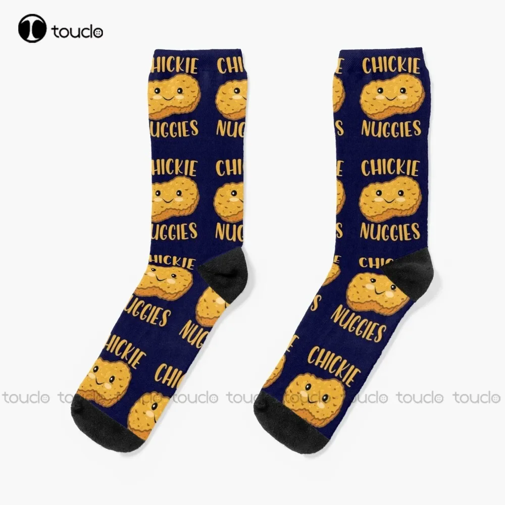

Chickie Nuggies Socks Tall Socks For Women Unisex Adult Teen Youth Socks 360° Digital Print Custom Gift Funny Sock