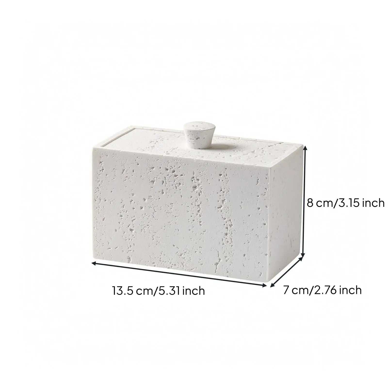 Sandstone Toothpick Holder Box with Divider for Floss Sugar Packets Tabletop Organizer