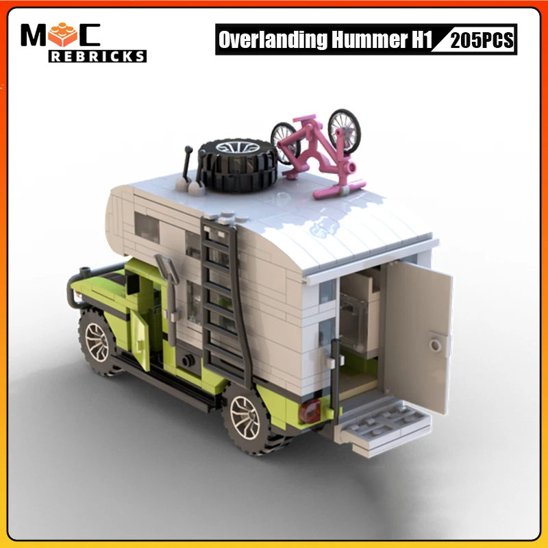 市旅行屋外 RV 陸上ハマー H1 MOC ビルディングブロックミニトラックモデルセットオリジナリティレンガパズルおもちゃクリスマスギフト ﻿