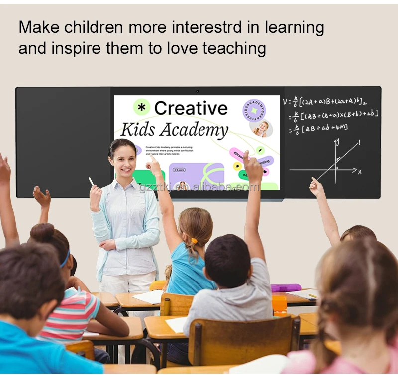 75-Zoll-interaktive elektronische Tafel Touch All In One Teaching Tracking Board Smart Blackboard