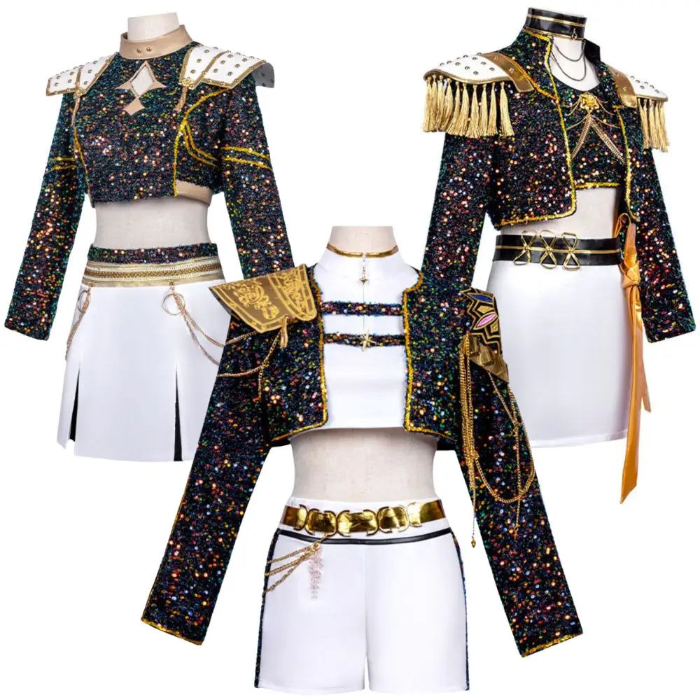 

Детский костюм Kpop Rumi Demon Hunters Zoey Mira для девочек, фантазийный костюм для детей, наряды для ролевых игр на Хэллоуин, карнавальный костюм