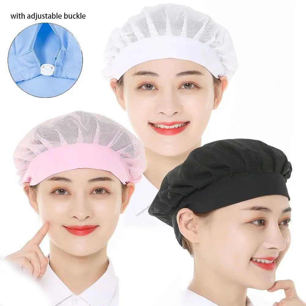 Chic Hair Nets Work Hat Mesh Smoke-proof Dust Chef Hat Breathable Work Wear Cooking Hygienic Cap Food Service