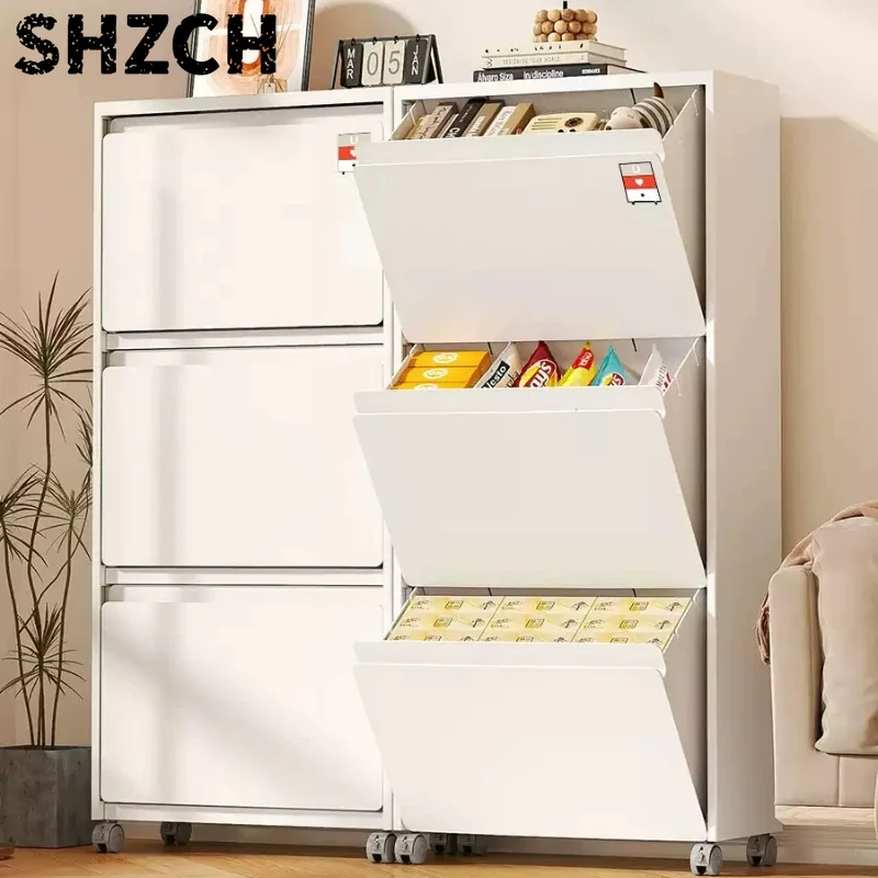 Stackable Drawer Storage Cabinet, Modern Minimalist Organizer for Snacks & Toys, 5-Drawer Chest for Bedroom Nightstand