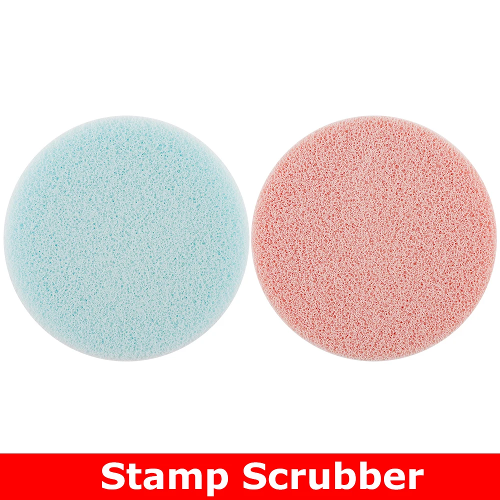 2pcs/set Reusable Stamp Scrubber Cleaning Sponge for Inking Removing from Red Rubber Stamp Positioners Acrylic Blocks 2023 Hot