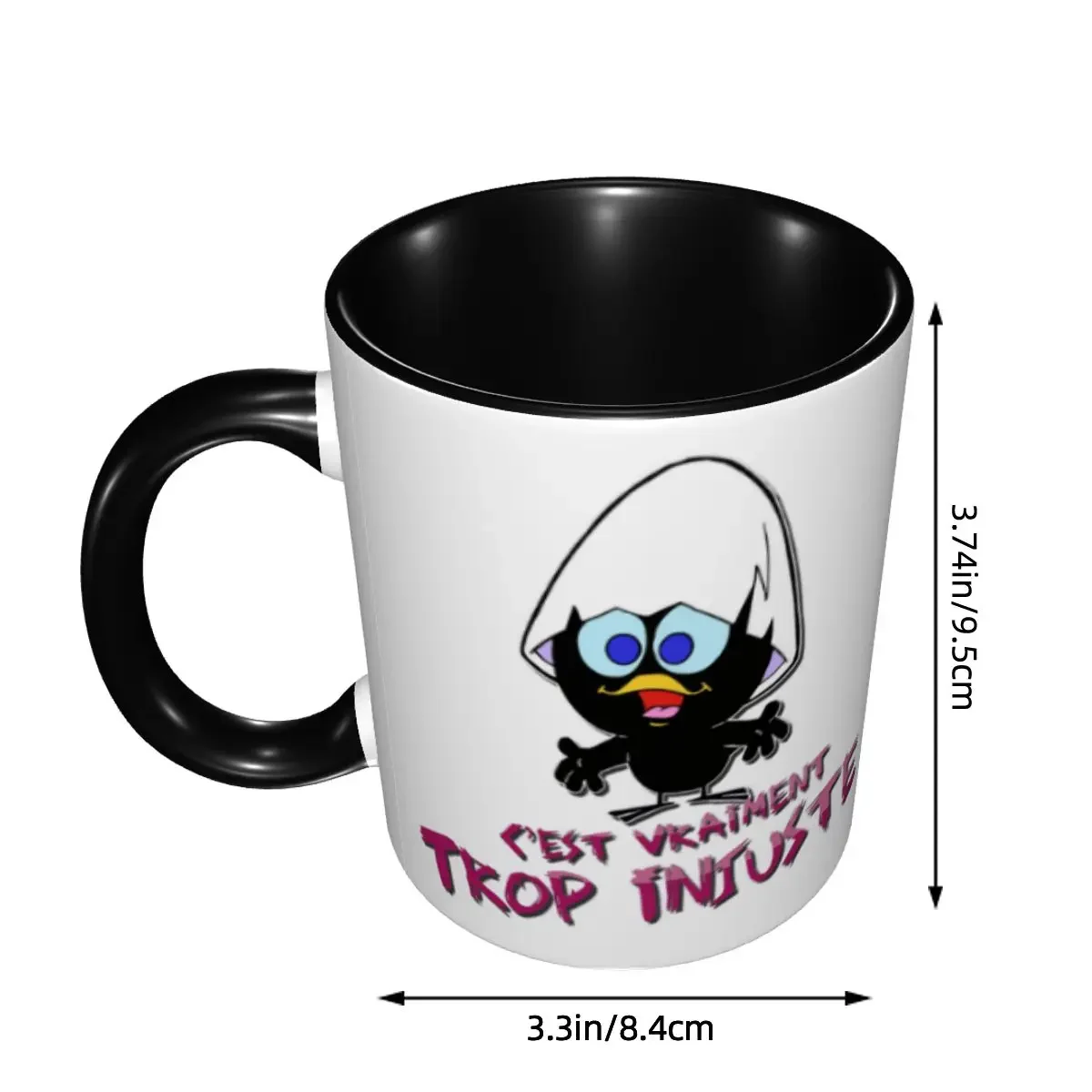 DIY Calimero Ceramic Mug Customized Cartoon Comic Coffee Cups Creative Gift