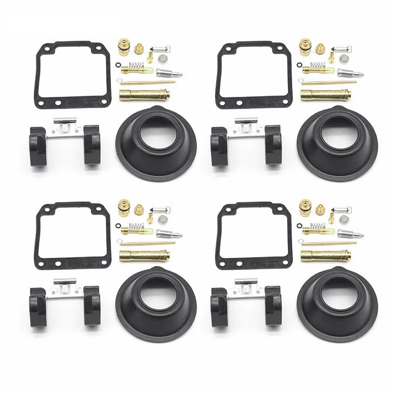 For YAMAHA XJR400 1993 1994 1995-1999 xjr 400 Carburetor Rebulid Kit CARB Vacuum Diaphragm Air Mixture Screw Float Valve 4 Sets