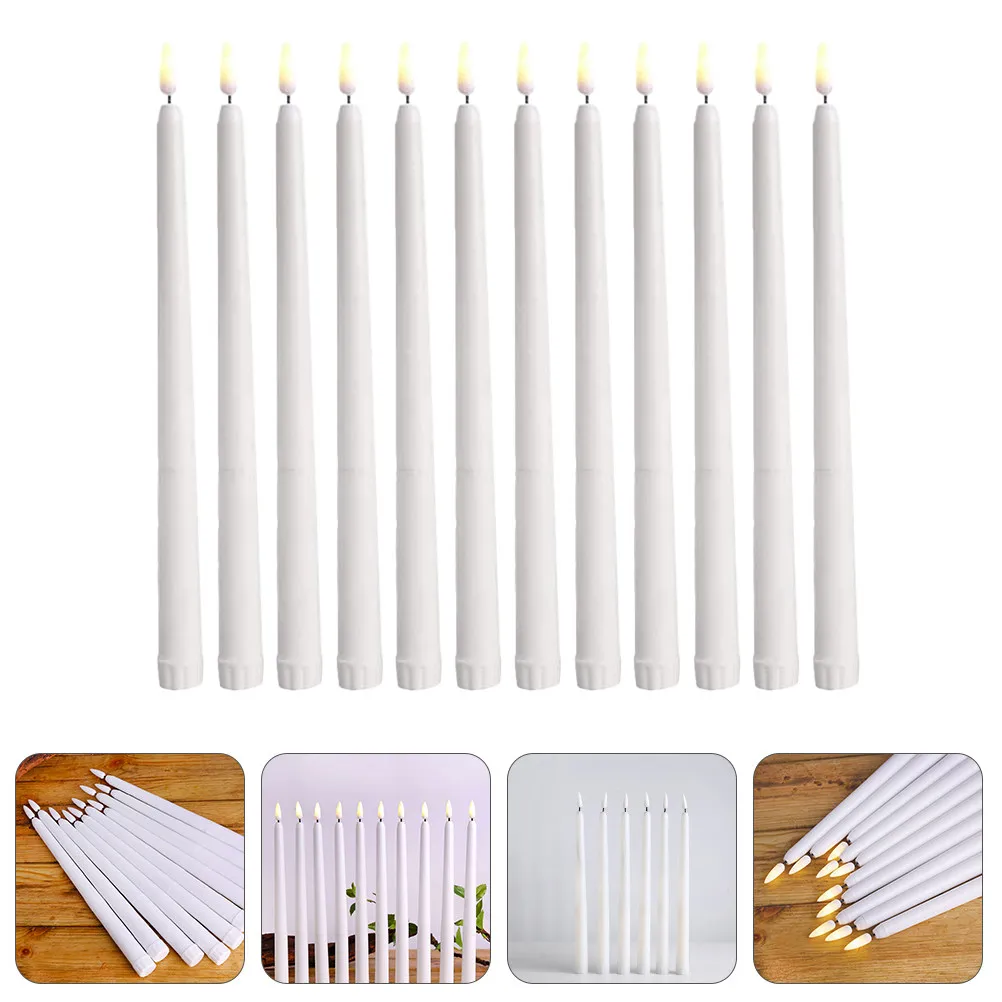 

12 шт. светодиодных ламп с эффектом мерцания, реалистичные безопасные декоративные светильники для вечеринок на Хэллоуин и свадеб