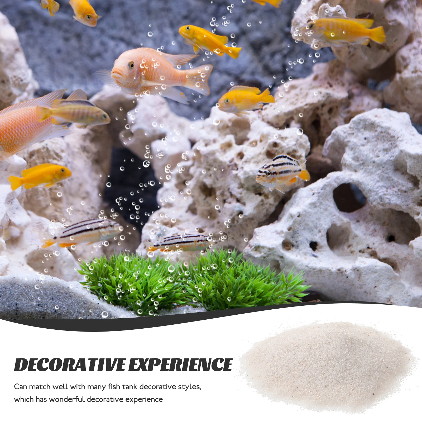 

500g x 2 White Decorative Base Sand Stone Fish Tank Gravel Garden Stones Small Rocks Aquarium Vase Pond DIY Supplies Easy