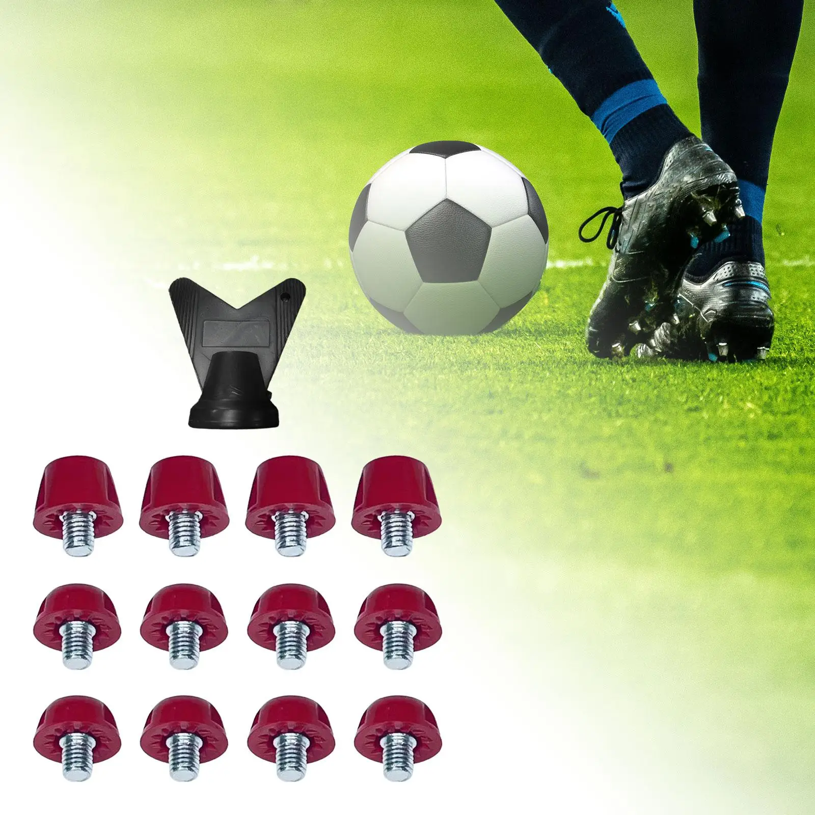 12Pcs Football Shoe Spikes Comfortable M5 Replacement Spikes for Competition