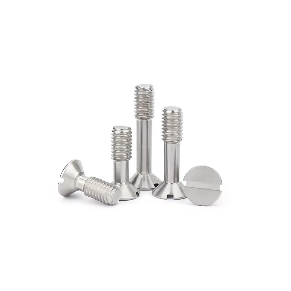 304 Stainless Steel Slotted Countersunk Head Anti Loosening Screw / Half Tooth Flat Head Bolt M3M4M5M6M8