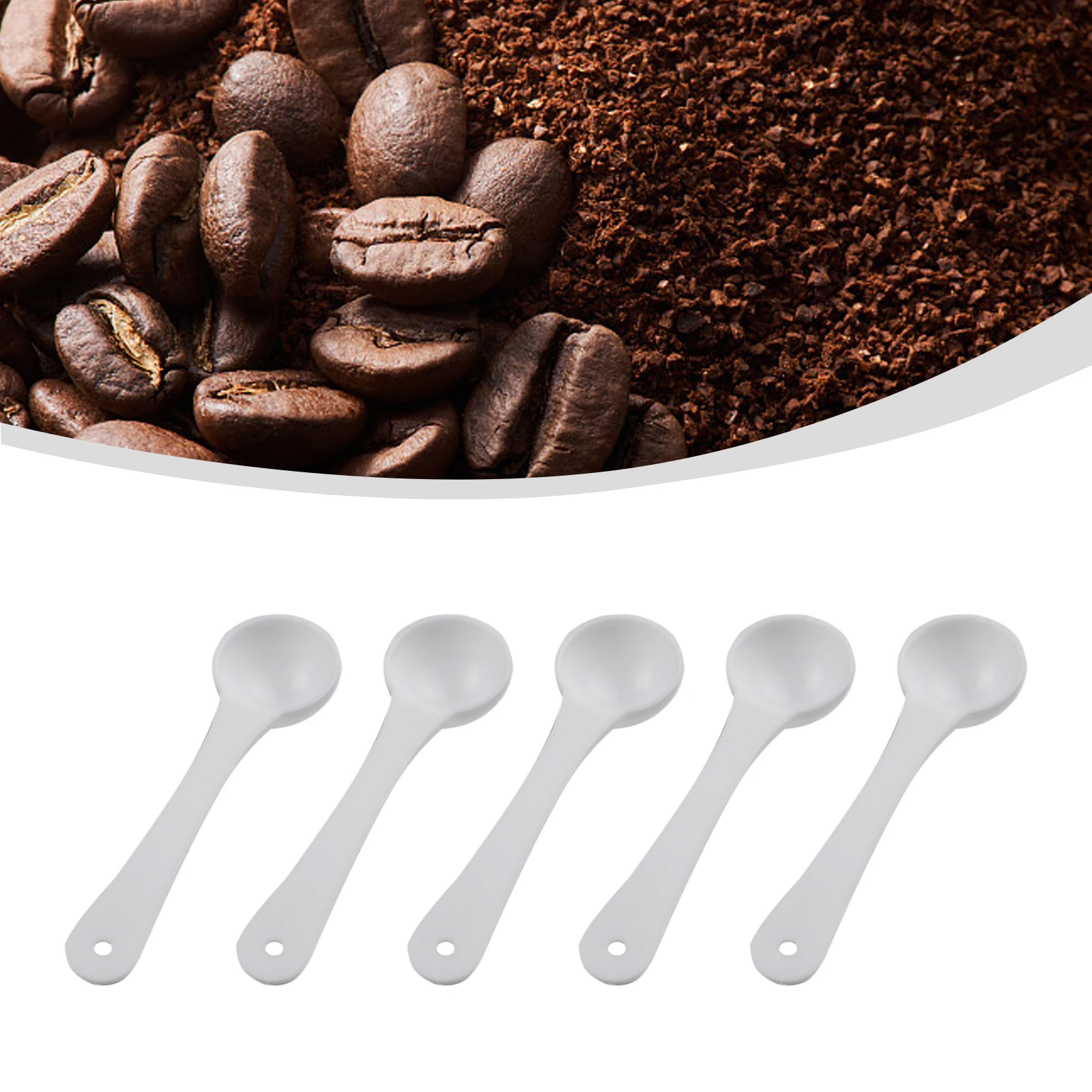 50pcs Measuring Spoon 1g White Plastic Gram Scoops Food Baking Medicine Powde Rmilk Powder, Coffee Powder, Seasoning Spoon