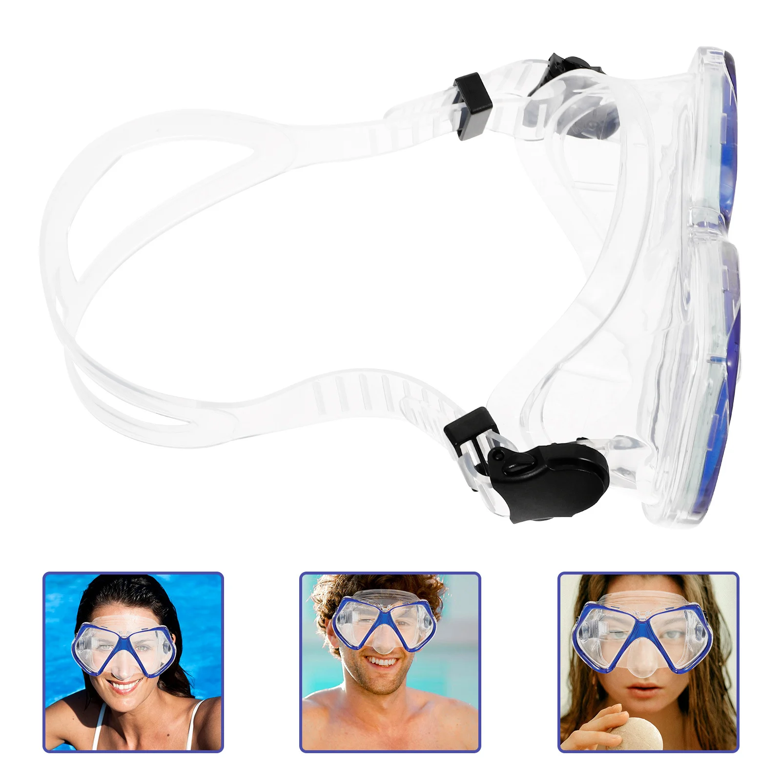 

Large Frame Swimming Goggles for Men Women Adjustable Strap Lightweight Non-Slip Swim Goggle Clear Vision Outdoor Pool Use