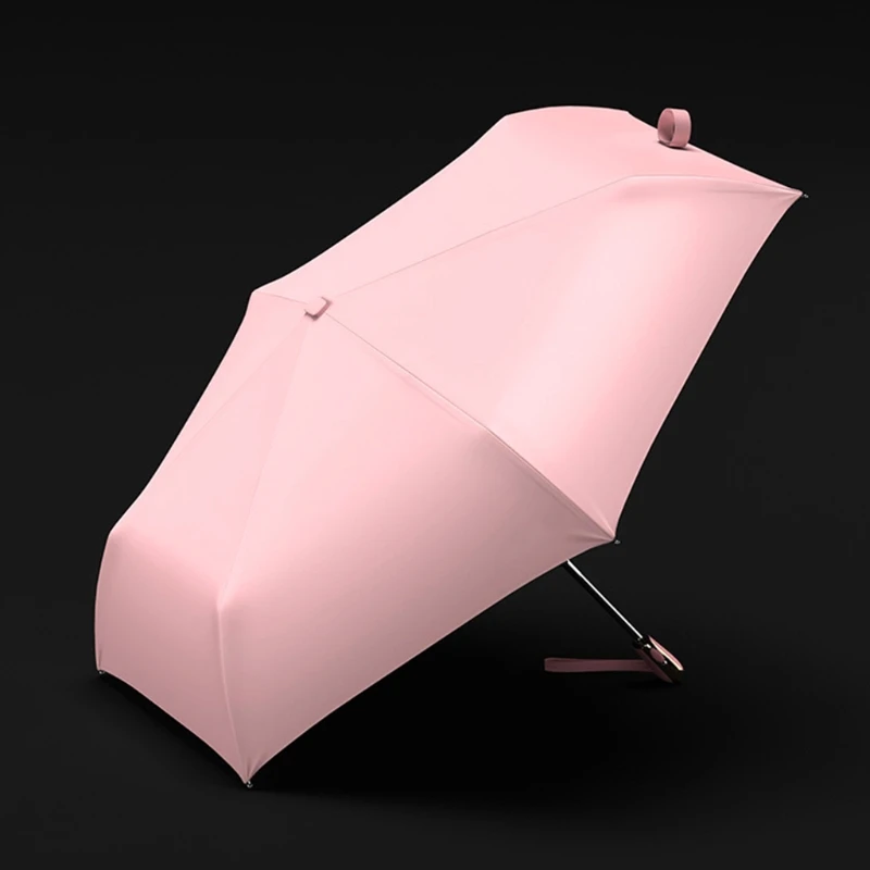 Parapluie pliant automatique plat ultraléger pour parasol 6 nervures Parasol pour adultes femmes hommes extérieur Anti Uv
