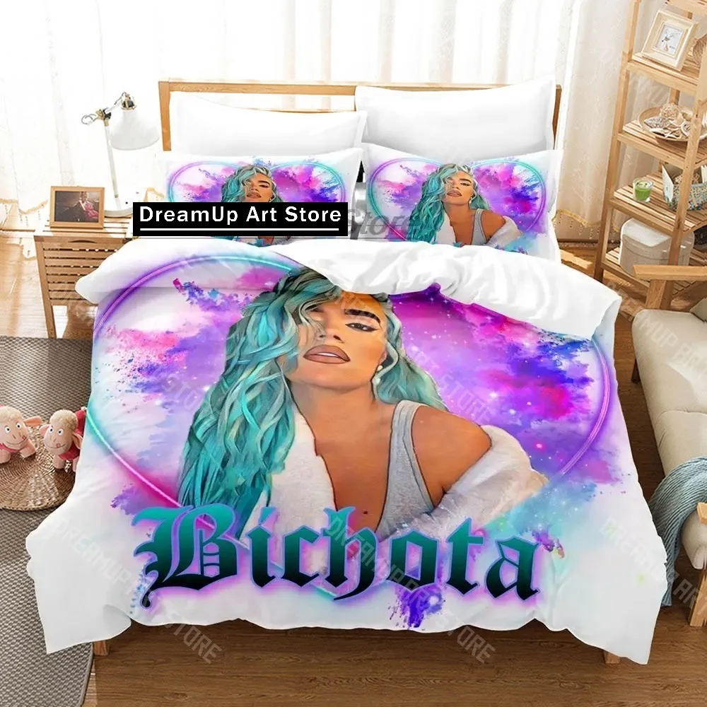 3D Printed Karol G Carolina Giraldo Navarro Bedding Set for Boys Girls Duvet Cover Twin Queen King Full Single Double Sizes