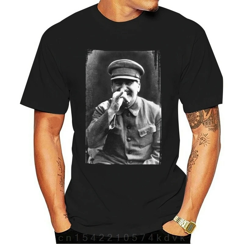 Stalin Witze T-Shirt Schwarz RussiaJosef UDSSRKultDDRLeninRevolution Männer Hohe Qualität Individuell Bedruckte Tops Hipster Tees