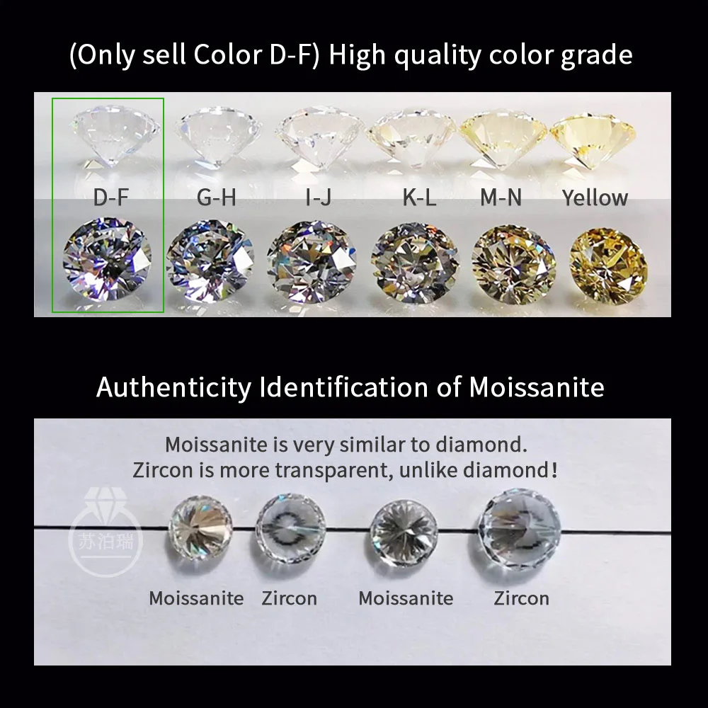 Moissanite 男性用モアッサナイトリング,0.5〜2カラット,ブルー,グリーン,イエロー,ピンク,レッド,ダイヤモンド,14k,金メッキ,シルバー