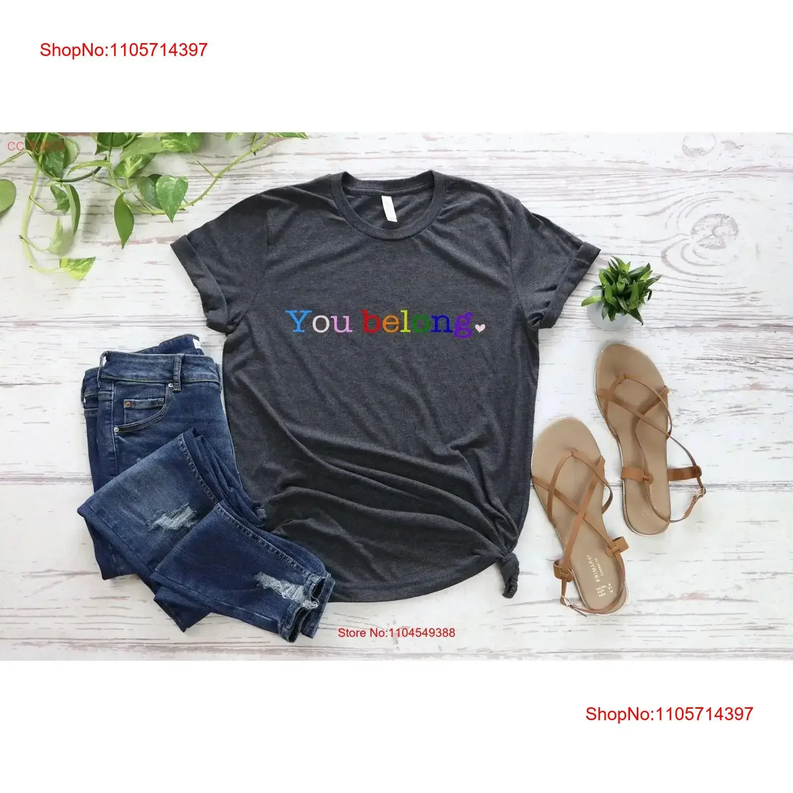Pride T Shirt LGBT LGBTQ Ally Women Lesbian Gay You Belong Trans Equal vintage Washed Top For Everyday Wear Comfortable