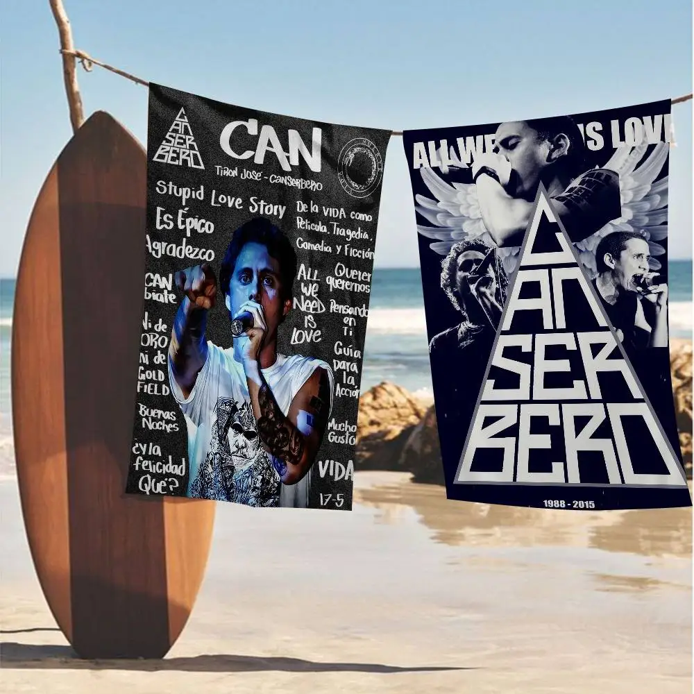 Canserbero Pop Music Singer Star Beach Towel Colorful Bath Towels for Girl Microfiber Quick Dry Custom Sand Free Beach Yoga Gym