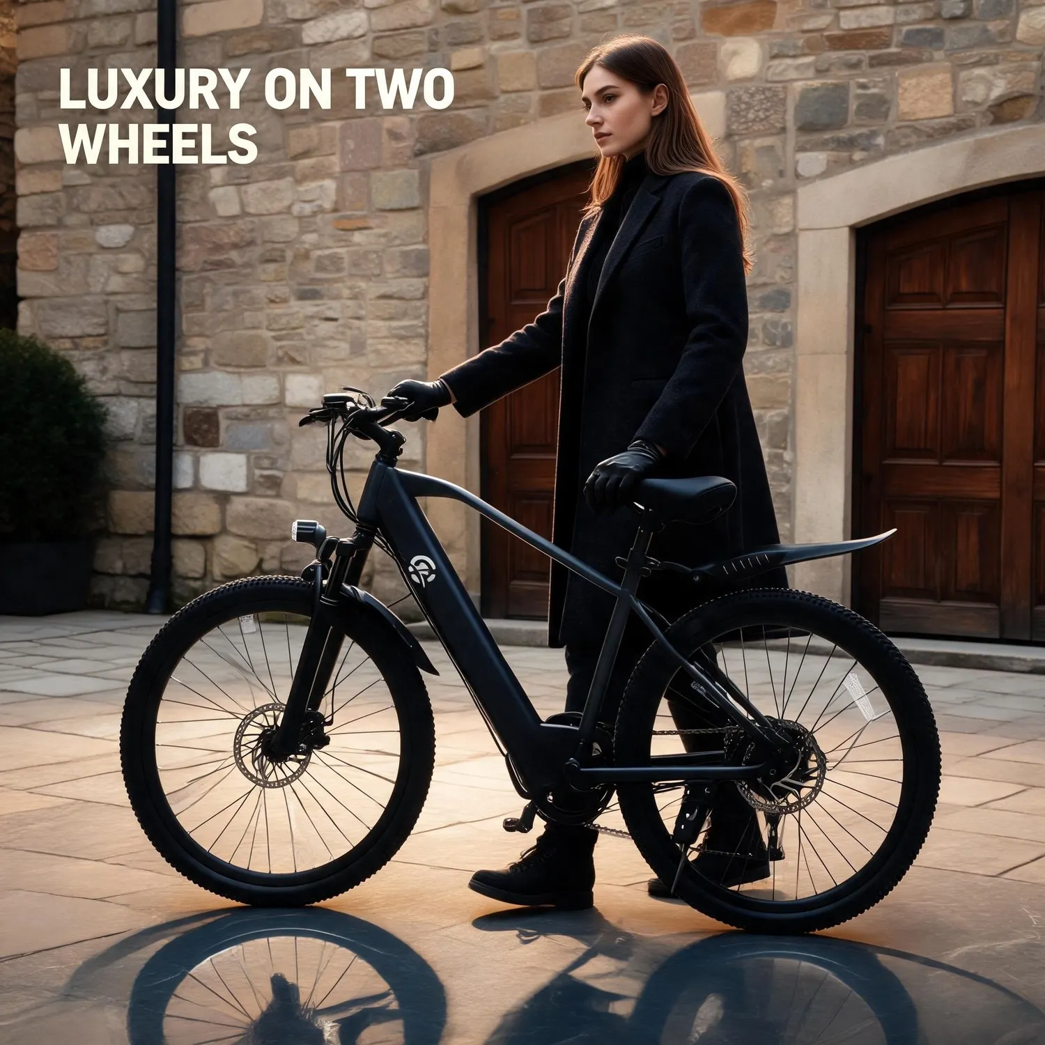 Christmas electric bike family commuter e-bike, 500W Motor, 26 inch wheel, mechanical disc brake, pedal assist, free lock tool kit & phone mount, short outdoor trips