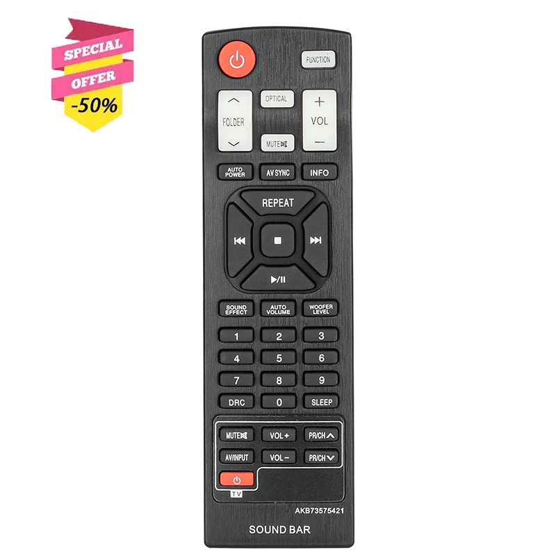 AKB73575421 Remote Control For Soundbar NB421 NB2420A NB2430 NB3530 NB3530A NB3540 NB3730A NB4530 NB4530A NB4530B NB4532B