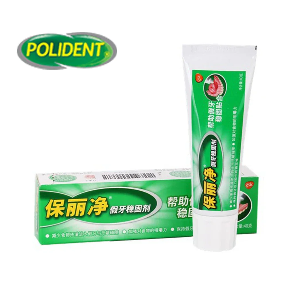 Polident 틀니 접착제 크림 부분, 치아 관리 제품, 치아 부분, 상부 및 하부, 오리지널 40g