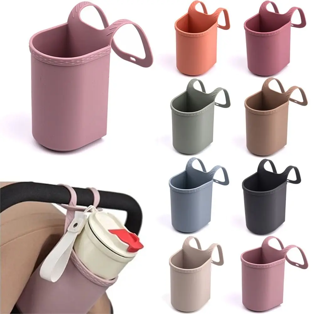 Flexible Stroller Cup Holder Portable Hanging Hole Prams Water Bottle Organizers Drain Hole Anti-slip Pushchair Drinks Stand