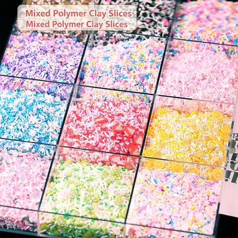 Mixed Soft Clay Flakes 10-50g, Handmade Filling Supplies for Epoxy Resin, Squishy Toy, Cream Glue & Shaker DIY