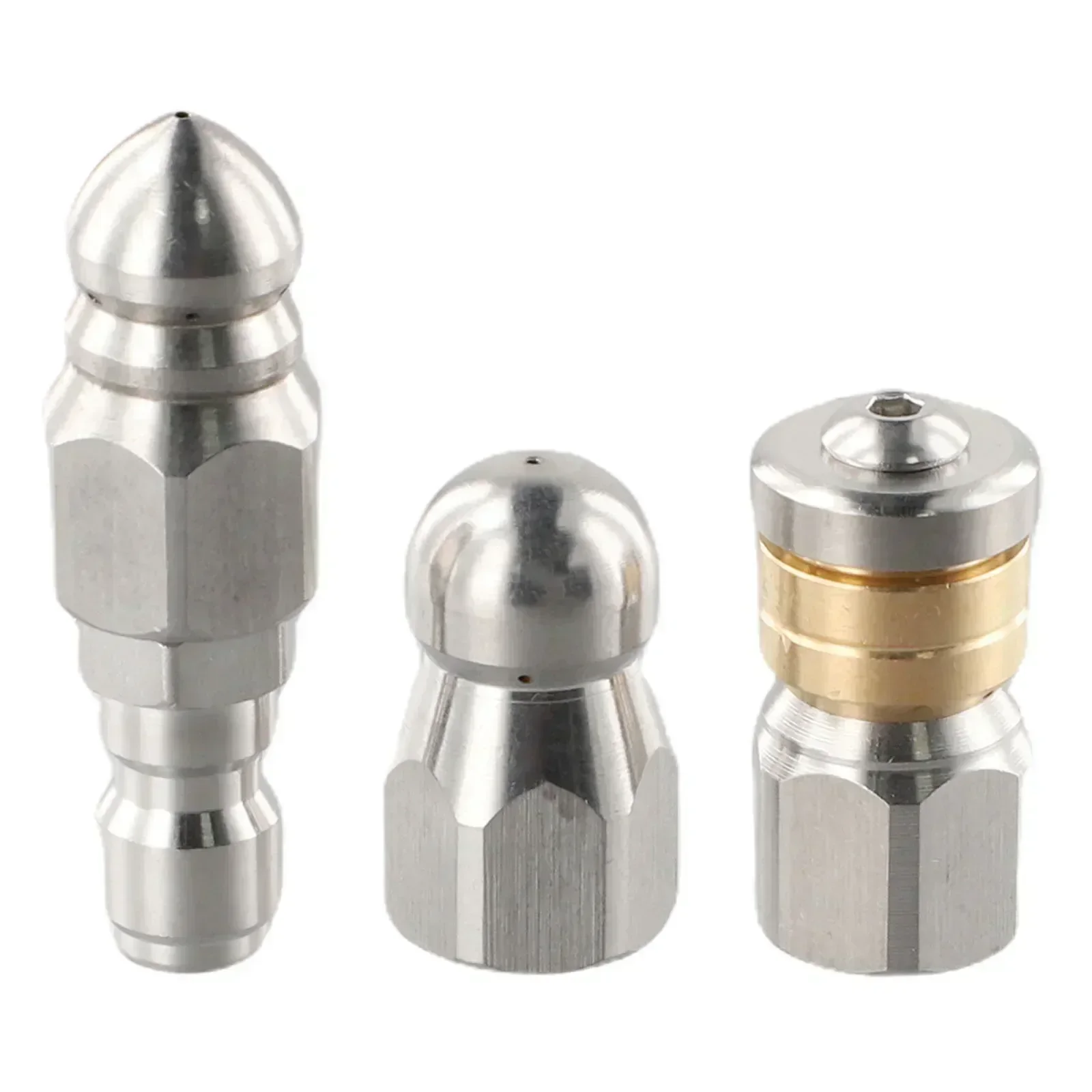 

Brand New High Quality Home & Garden Jetter Nozzles Sewer 3 X New Stainless Steel Tools Useful Washer Hose 3 PCS