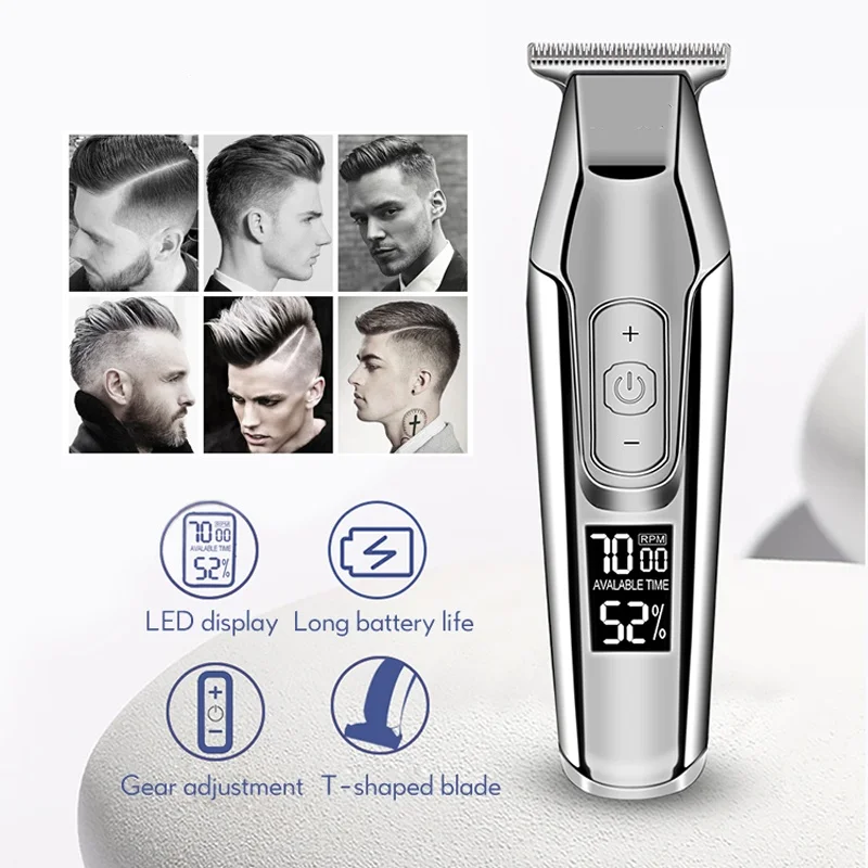 Usb Trimmer Razor Men Professional Hair Cutting Machine Mower Haircut  Shaving Cordless Barber Clipper