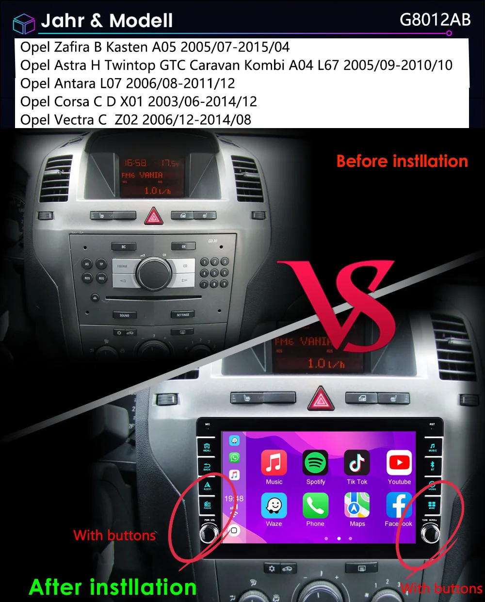 Android Car radio Carpaly GPS Navigation+HD camera For Opel Zafira B/Antara L07/Corsa C D X01/Vectra C Z02/Astra H Twintop GTC