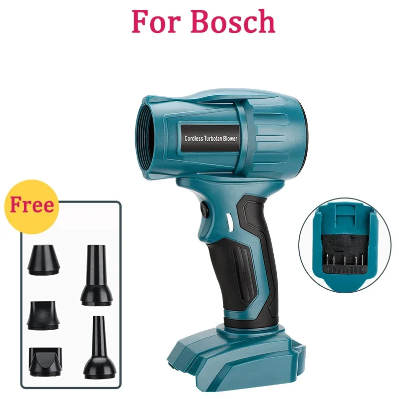 BS-TF06 Wydajna bezszczotkowa turbodmuchawka o maksymalnej prędkości 96000 obr./min Kompatybilna z akumulatorami litowo-jonowymi Bosch 18 V Mini pistolet dmuchający z 5 dyszami — zdjęcie produktu 3