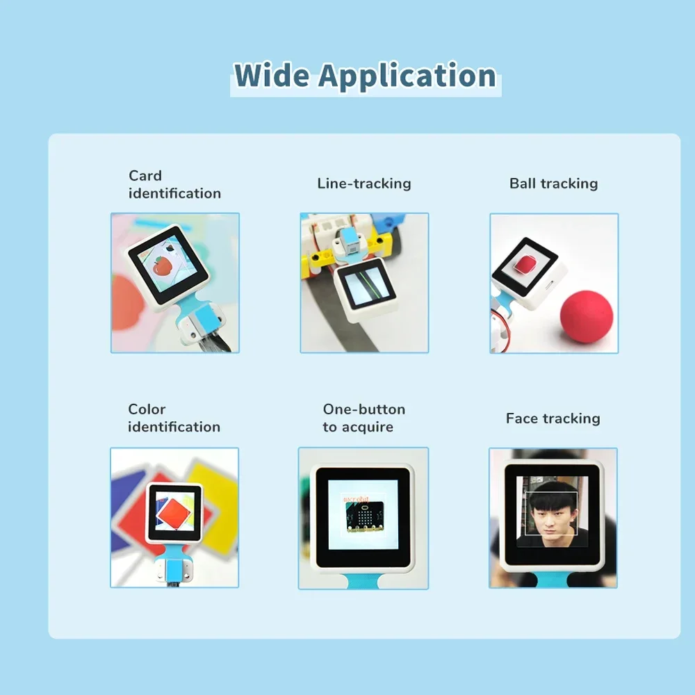 For Micro:bit Smart AI Lens Kits Color/Card Identification Face/Ball/Line Tracking Compatible w legoeds Building Blocks Program