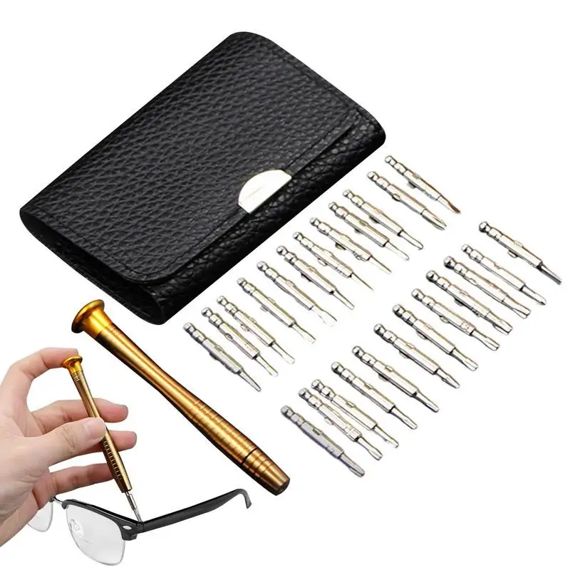 25pcs Precision Screwdriver Set Mini Pocket Screwdriver Kit For Electronics Phone Watch Tablet PC,Eyeglass Household Repair Tool