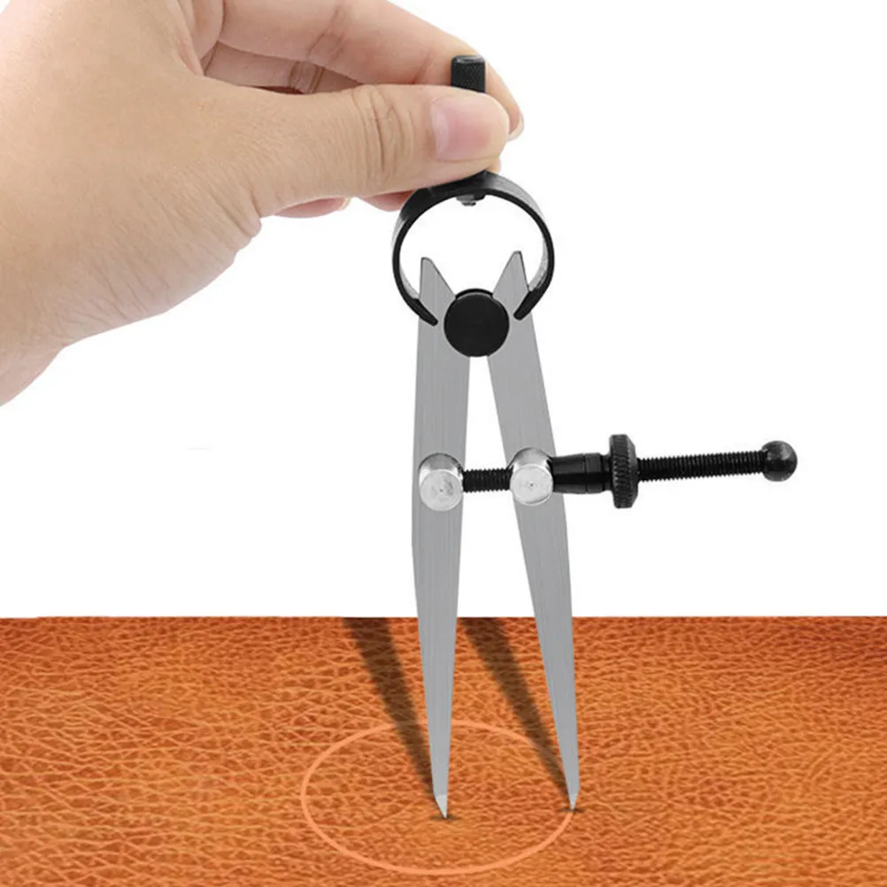 Professional 150Mm Radius Spring Compass Divider Tool Rust-Resistant Carbon Steel for Carpentry Drafting Furniture Making and