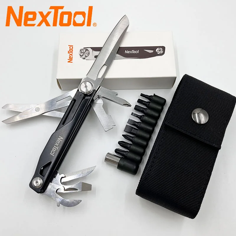 

Многофункциональный карманный нож NexTool 12-в-1: набор для выживания на природе, складной мультитул, отвертка, инструмент EDC для кемпинга и экстренных ситуаций