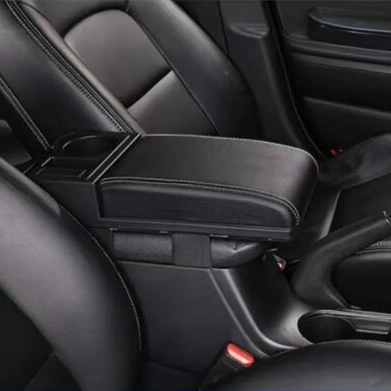Auto-Armlehnen-Box-Verlängerung, Ellenbogenstütze, Weiches Kissen, Universelle Auto-Armlehne mit USB-Ladeanschlüssen, Getränkehalter, Auto-Zubehör