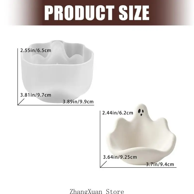 Weiße flexible Schalenform mit Charakter für saisonale Bastelprojekte, Gießwerkzeug für Gießkunst, Gips, Kerzenmischung und Ton – Detail 6