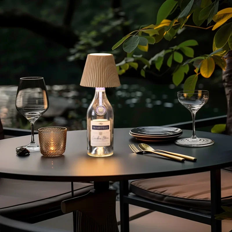 LED Bottle Lamp USB charging Dimmable Atmosphere decoration lamp Wine Bottle Light for Outdoor Dining Bedroom