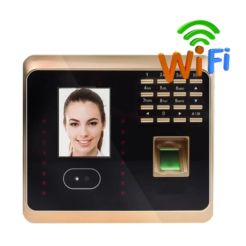 

WIFI UF100plus Linx Biometric Face Recognition Time Attendance Machine System With keyboard Fingerprint Reader Facial Time Clock