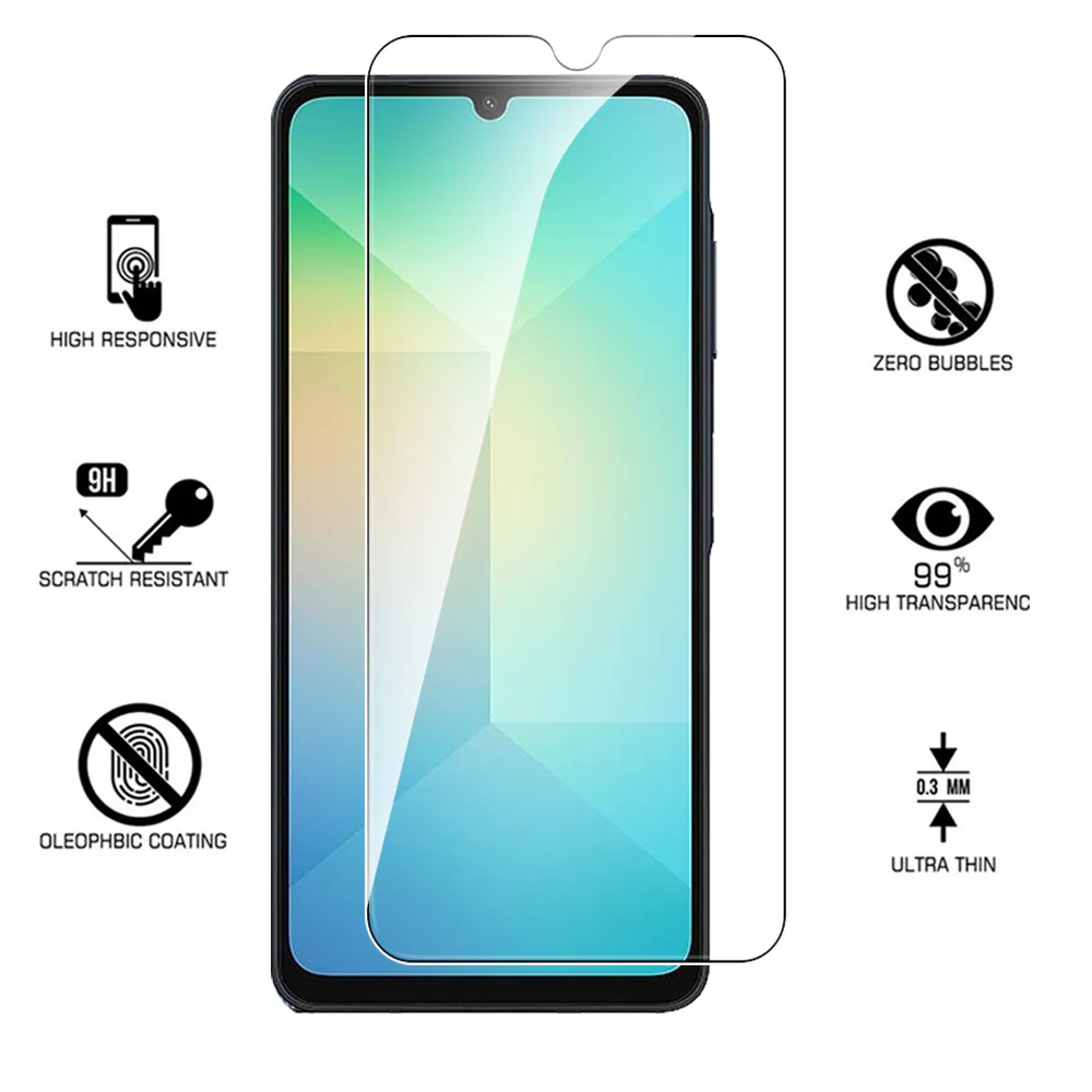 For Samsung Galaxy A06 4G Glass 2IN1 Camera Lens Protective Tempered Glass Sumsung A 06 06A A06 6.7inch Screen Protector Film