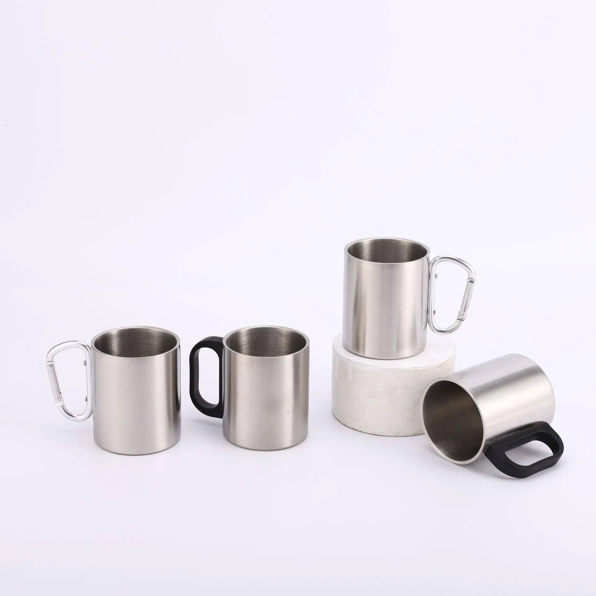 

Double Layer Stainl Steel Mountain Climbing Cup Portable Outdoor Sports Cup Cam Travel Mug Outdoor Living Tools