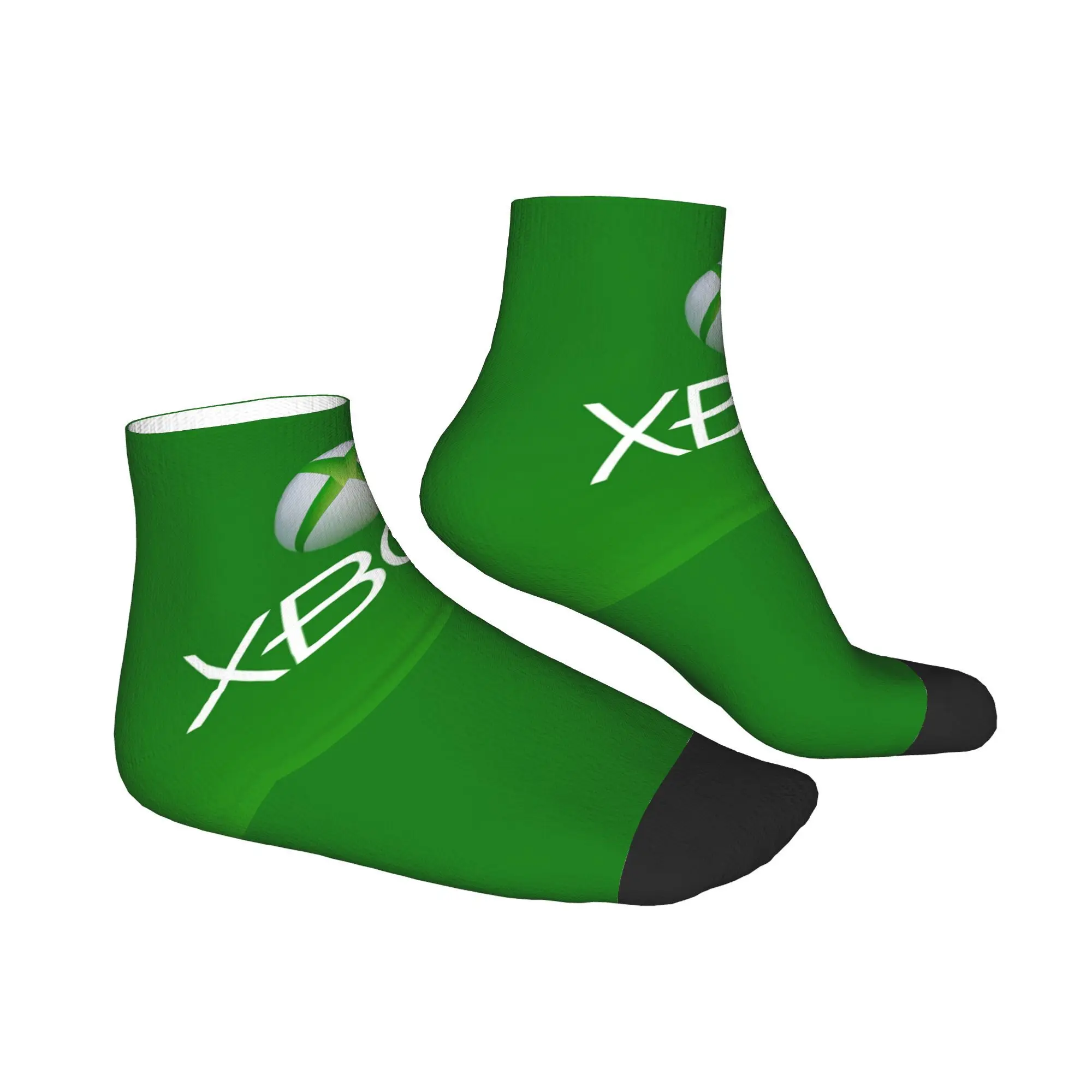 جميع المواسم الأخضر شعار Xbox الجوارب Harajuku عالية الجودة طاقم الجوارب جوارب عادية للرجال النساء الهدايا #3