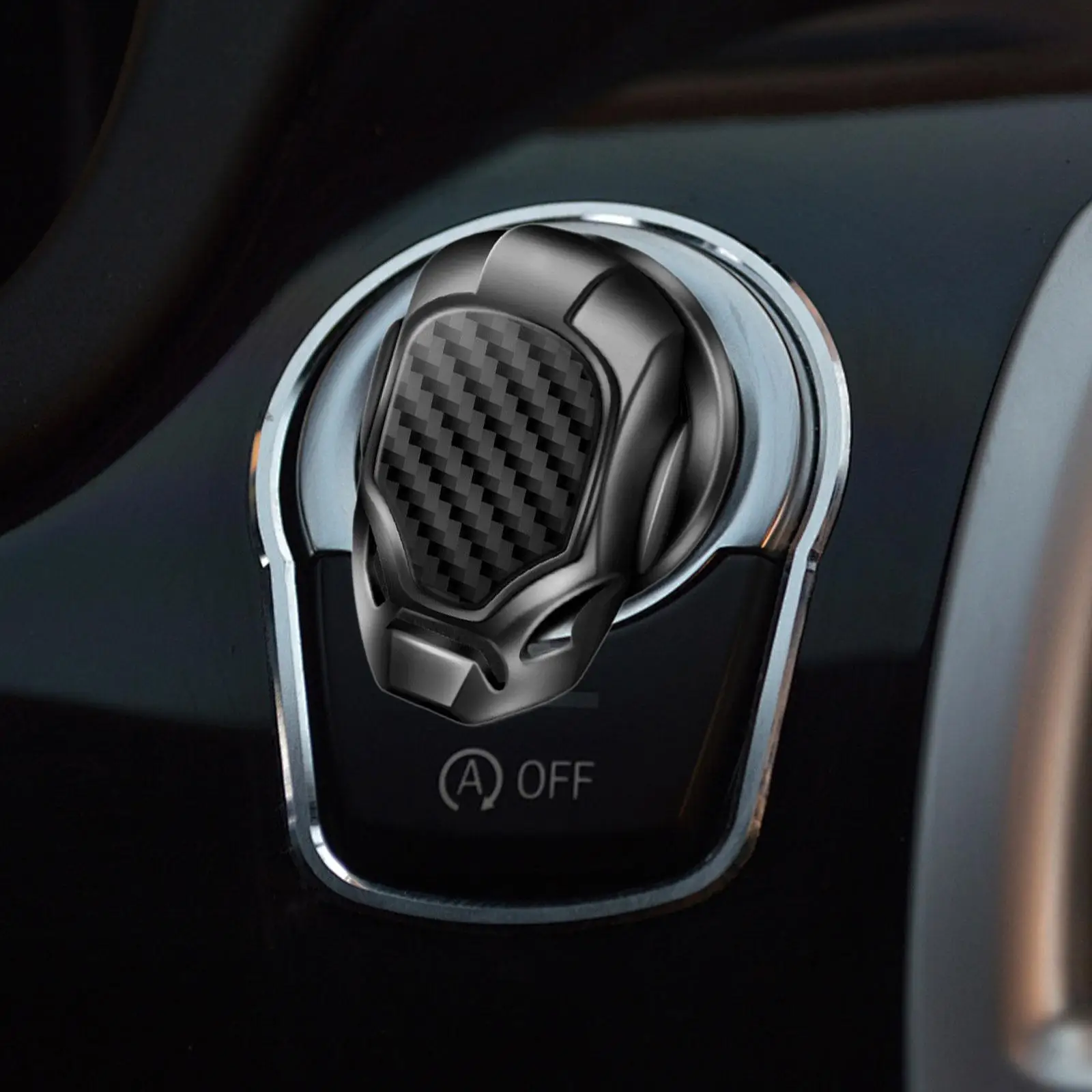 Generic Car Push Start Button Cover Automotive Accessory Spare Parts Easy to Install Practical Automobile Parts Car Decoration