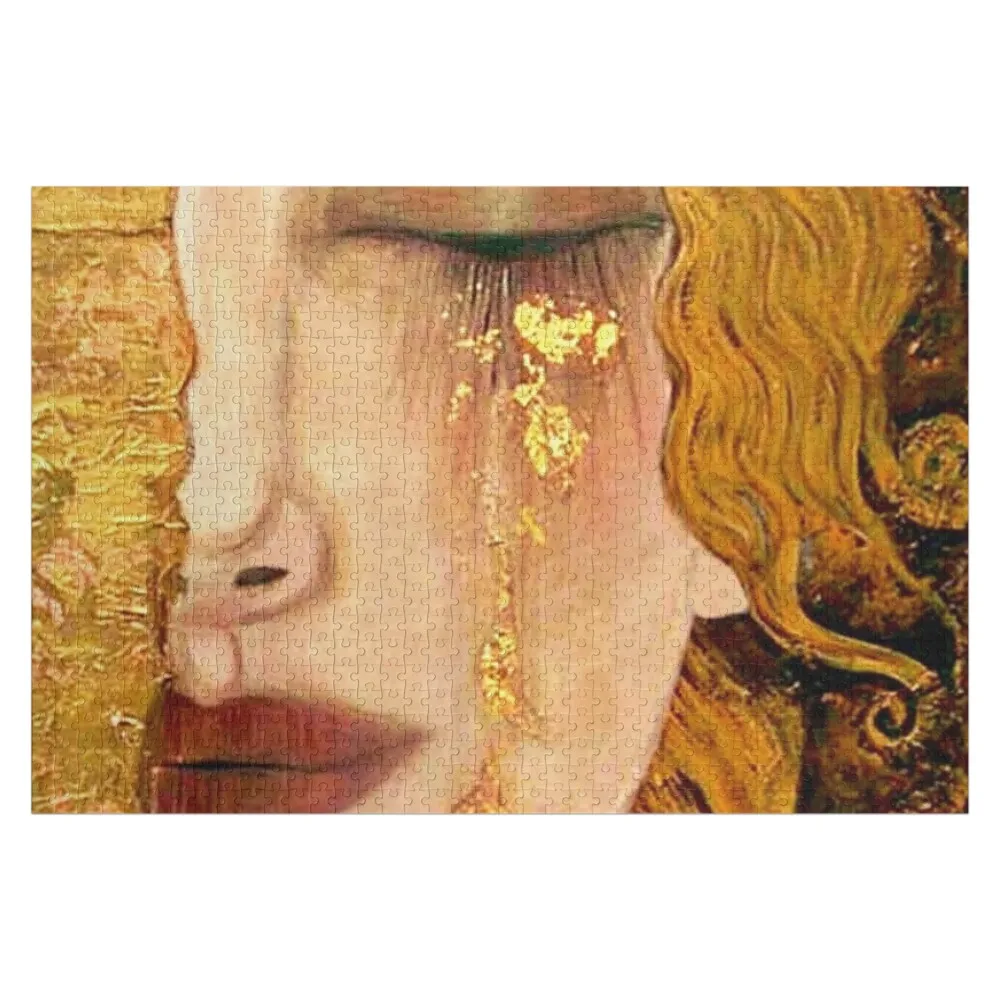 

Freya's Tears (Golden Tears) portrait by Gustav Klimt Jigsaw Puzzle Custom Gift Wood Name Puzzle